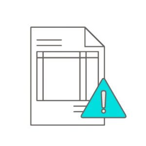 Graphic of invoice with hazard sign