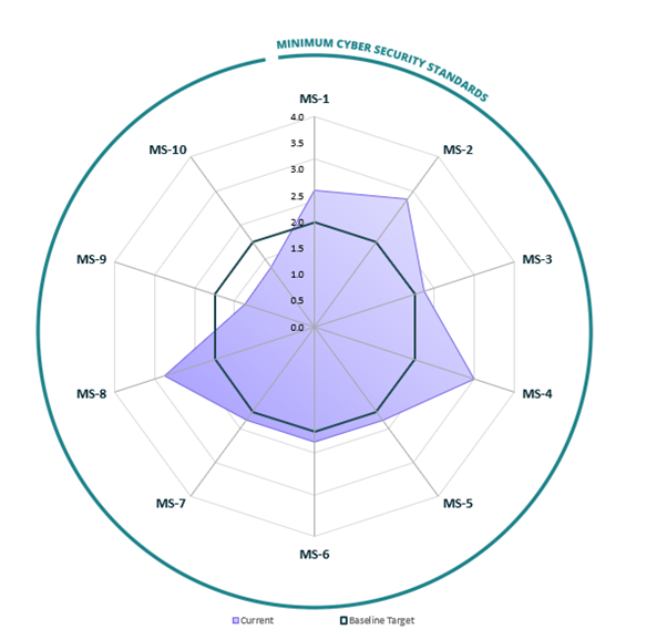 Diagram of self-assessment results