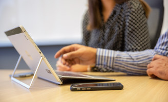 people with laptop