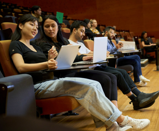 Students at a lecture